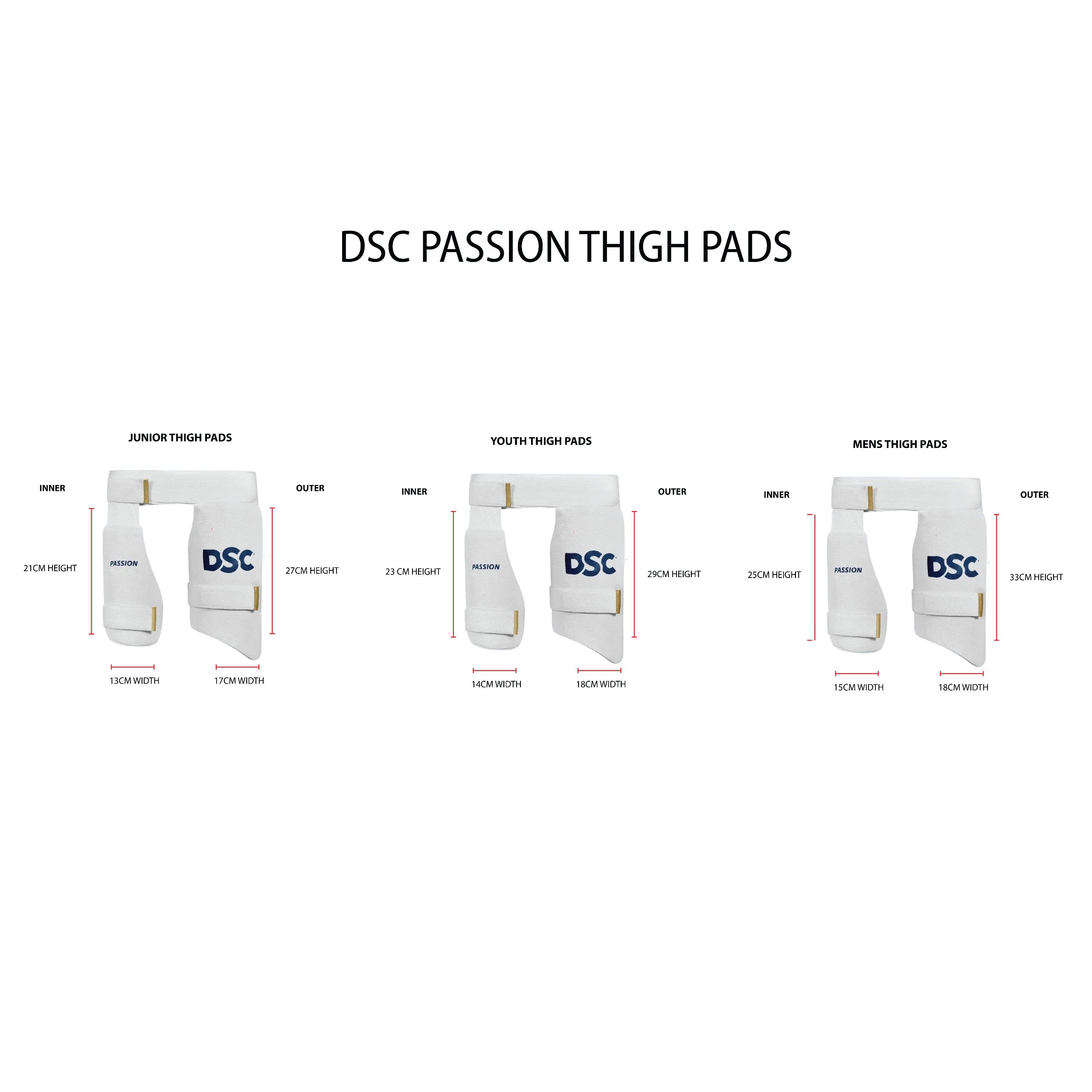 DSC Passion Dual Thigh Pad (Mens Size) DSC PassionTG sizing