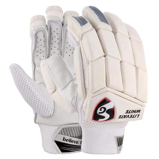 SG Litevate White Cricket Batting Gloves