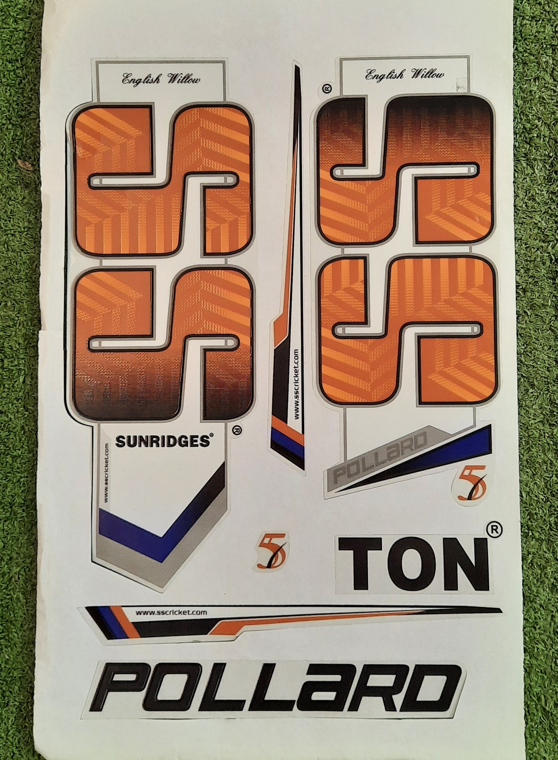 SS Pollard Players Bat Stickers (3D Embossed) SS Pollard55 Cricket Bat Stickers 3D