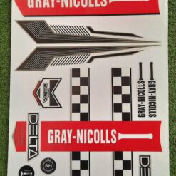 Gray-Nicolls Delta Players Bat Stickers (3D Embossed)
