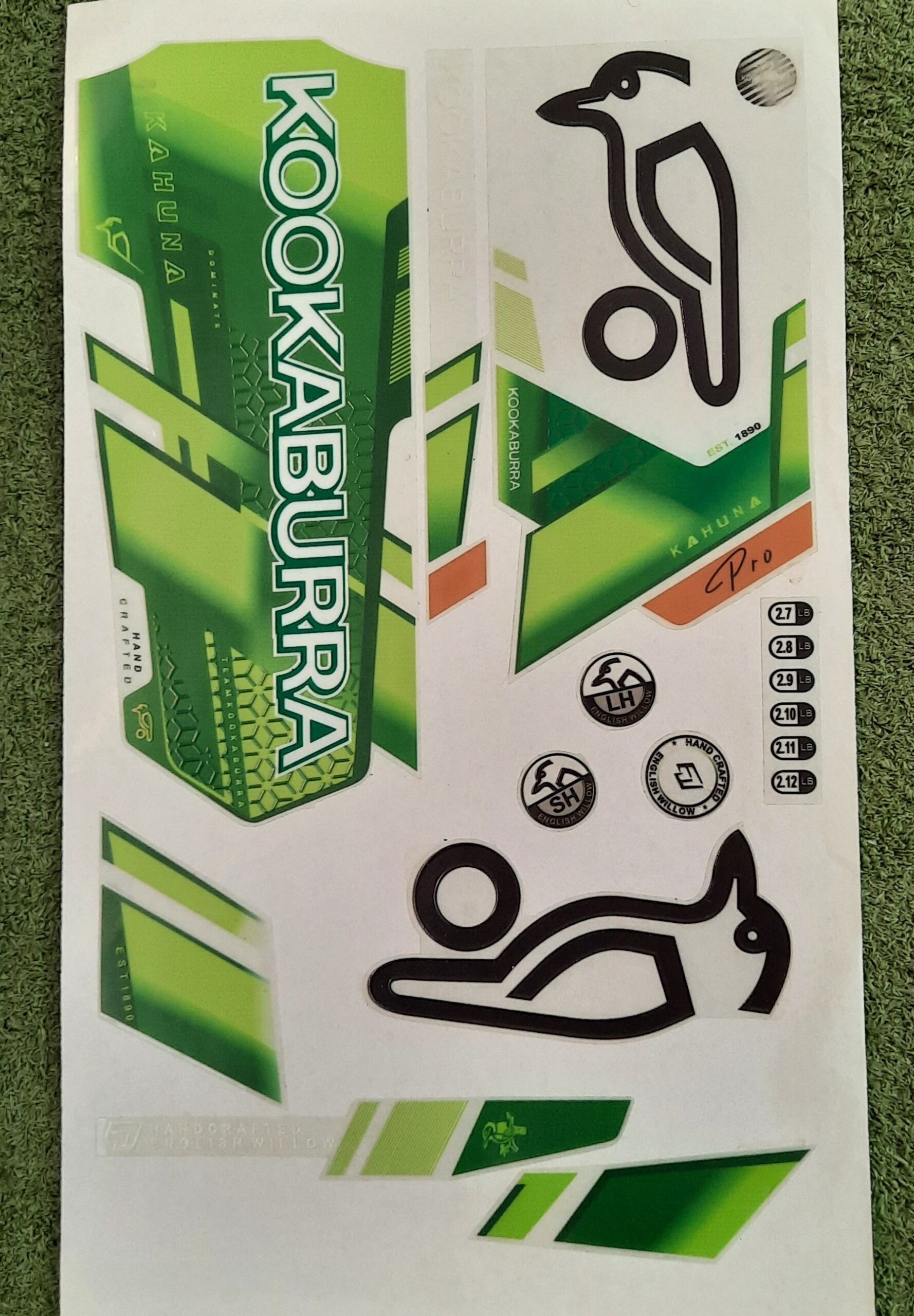 Kookaburra Kahuna Pro Bat Stickers (3D Embossed) Kookaburra Kahuna Pro Players Bat Stickers 3D scaled