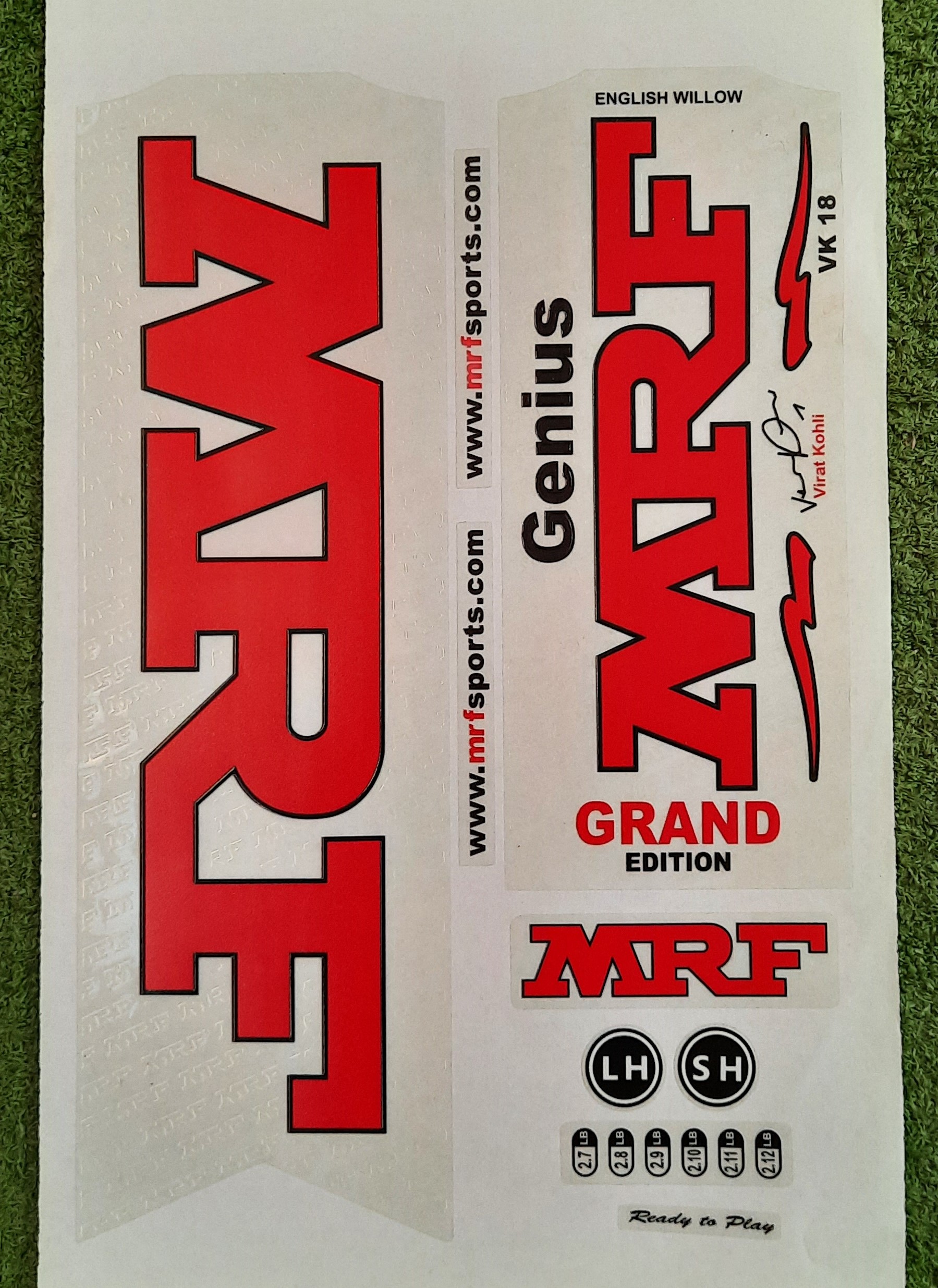 MRF Genius VK18 GRAND Edition Bat Stickers (3D Embossed) MRF Grand Edtion Stickers 3D