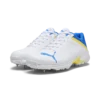 PUMA 22.2 White Yellow Blaze Cricket Spikes