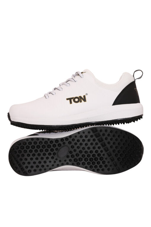 TON White Edition Rubber Cricket Shoes